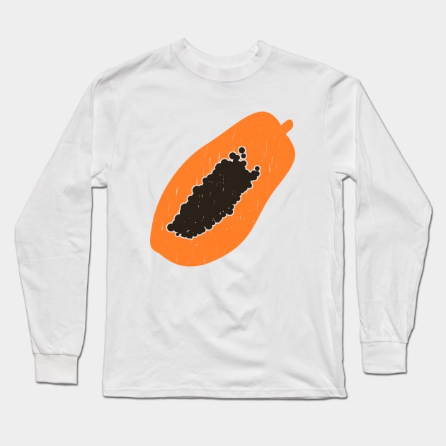 papaya artwork Long Sleeve T-Shirt by SASTRAVILA